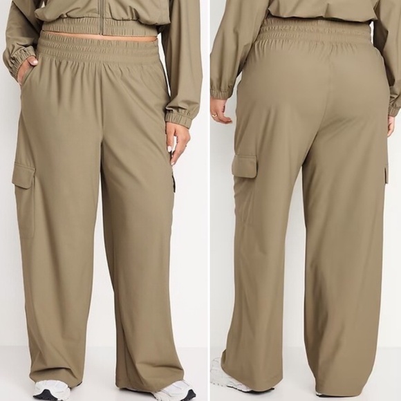Old Navy NWOT High-Waisted SleekTech Wide-Leg Cargo Pants (M) - Picture 6 of 13
